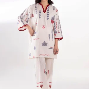 Stitched Printed Jacquard Shirt + Culotte